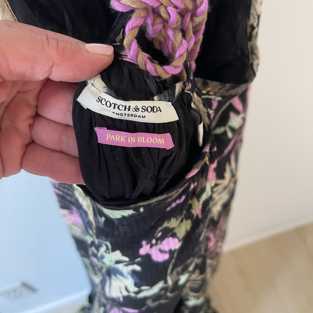 Scotch & Soda park in bloom Maxi Dress Black size 38 M summer dress women's New - Picture 9 of 13